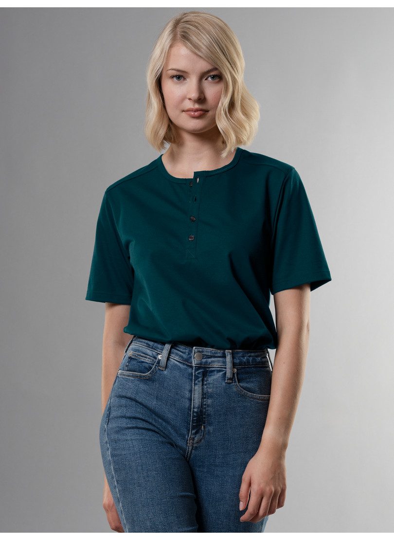 Trigema T-Shirt TRIGEMA T-Shirt mit Knopfleiste günstig online kaufen