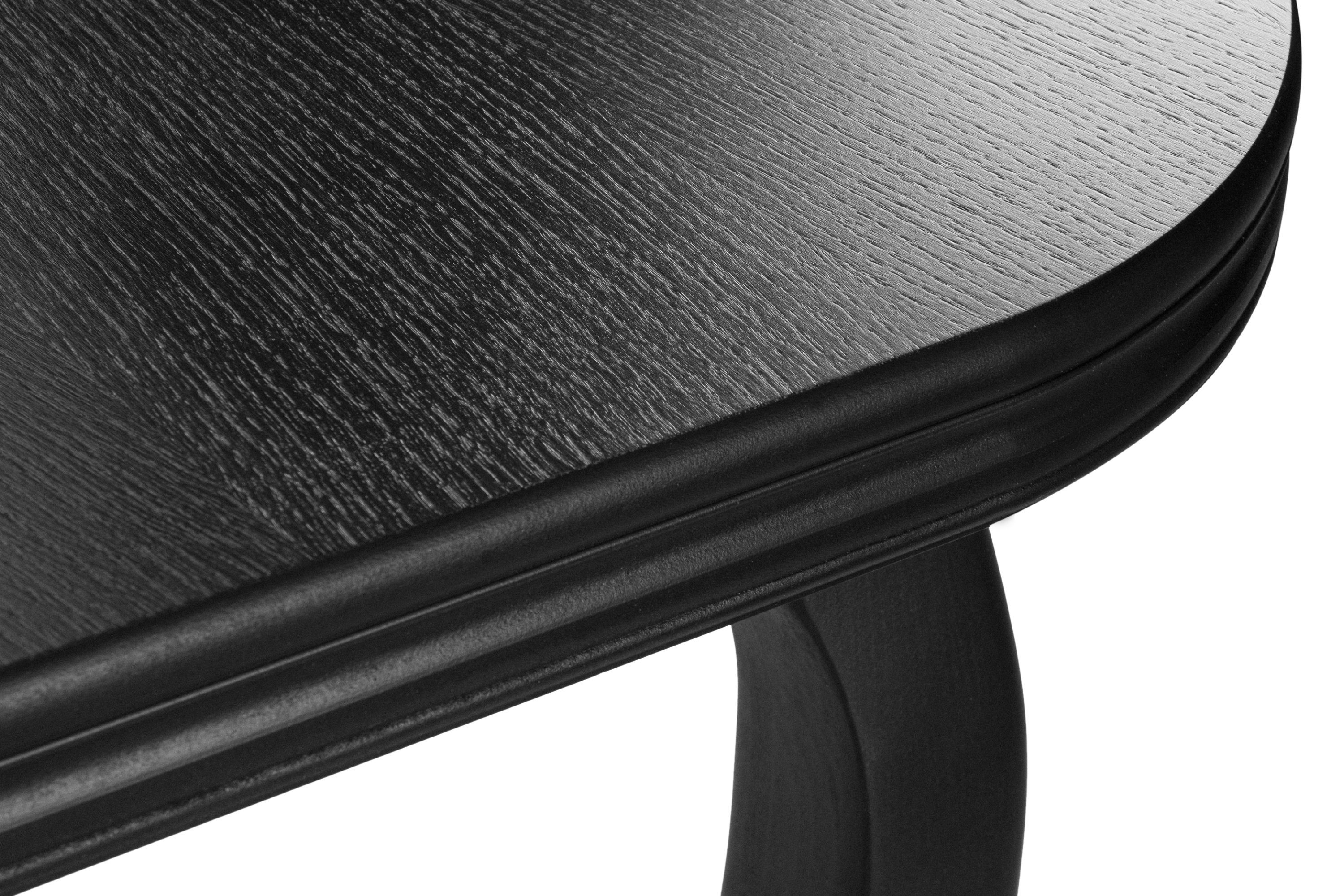Konsimo Esstisch schwarz 160x90cm, | Esszimmertisch ausziehbar Küchentisch 240cm, oval schwarz ALTIS bis | schwarz