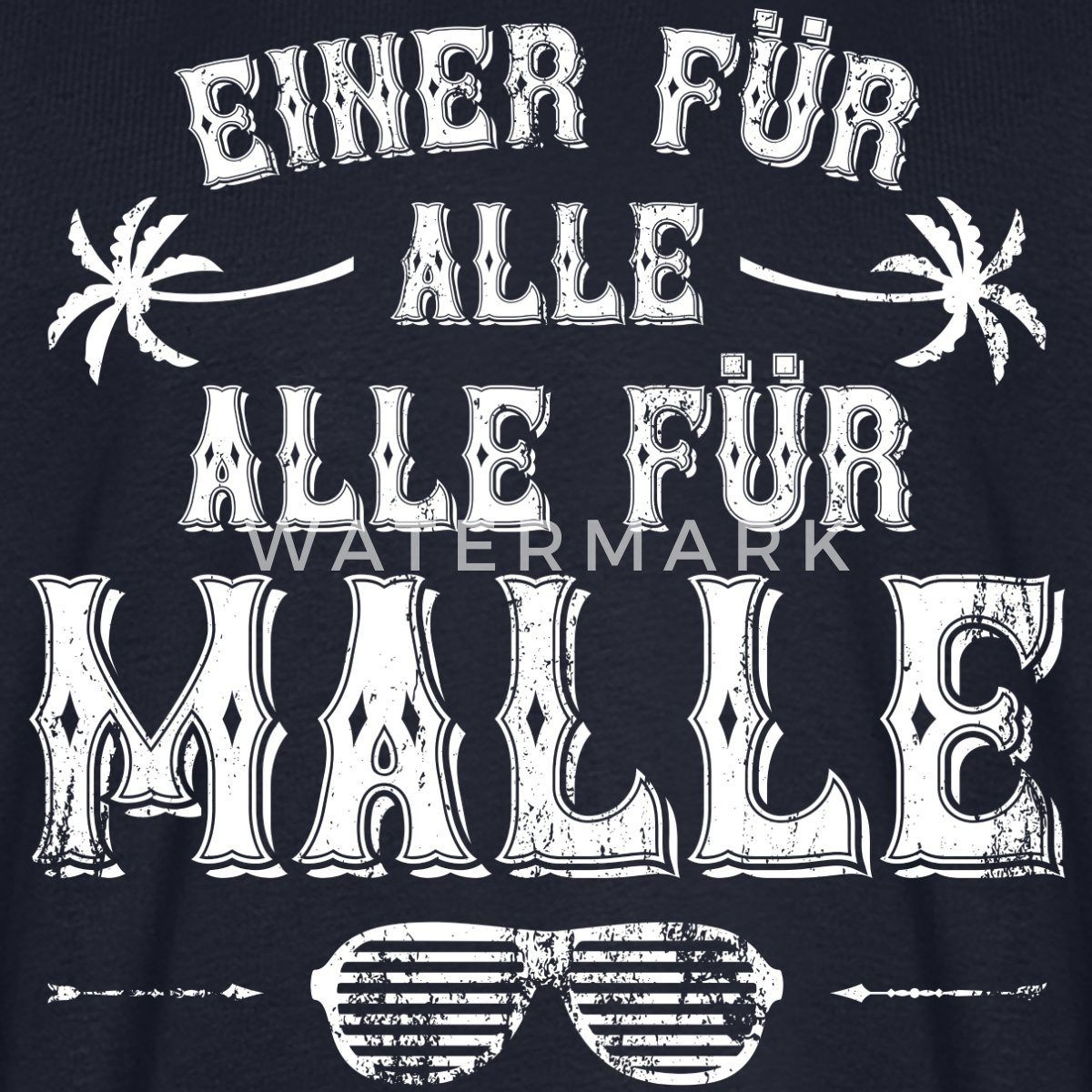 Spreadshirt T-Shirt Einer Für Alle Alle Für Malle Mallorca Männer Premium T-Shirt (1-tlg)