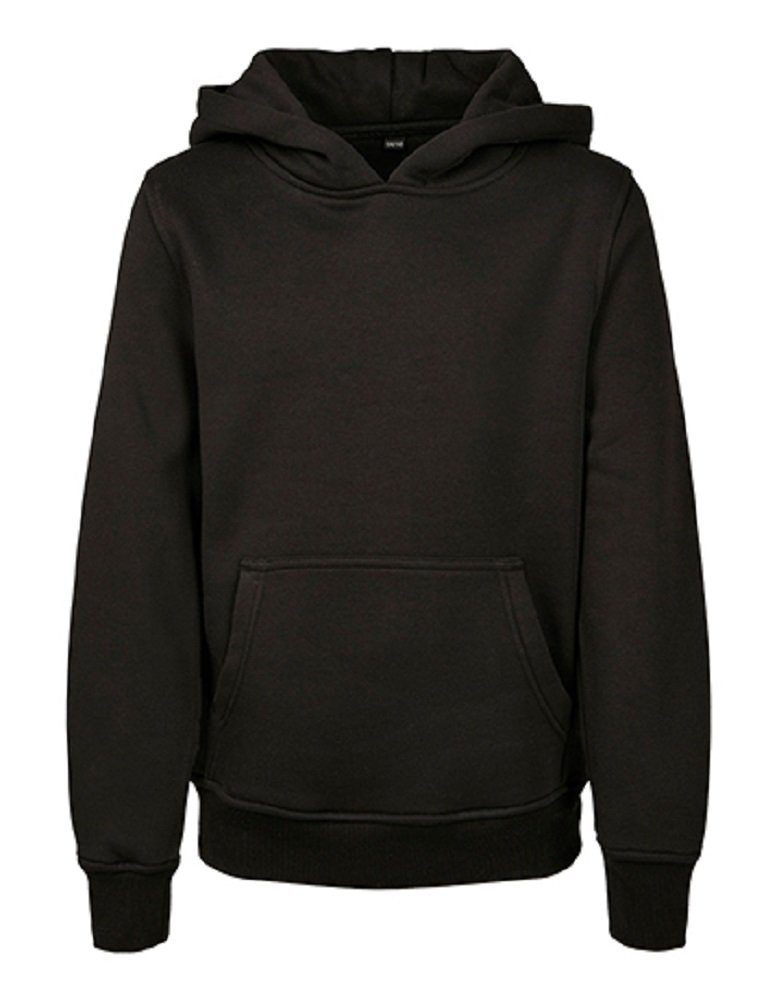 Build Your Brand Kapuzenpullover Kinder Sweater / Hoody mit Kapuze für Mädchen und Jungen verschiedene Farben schwarz