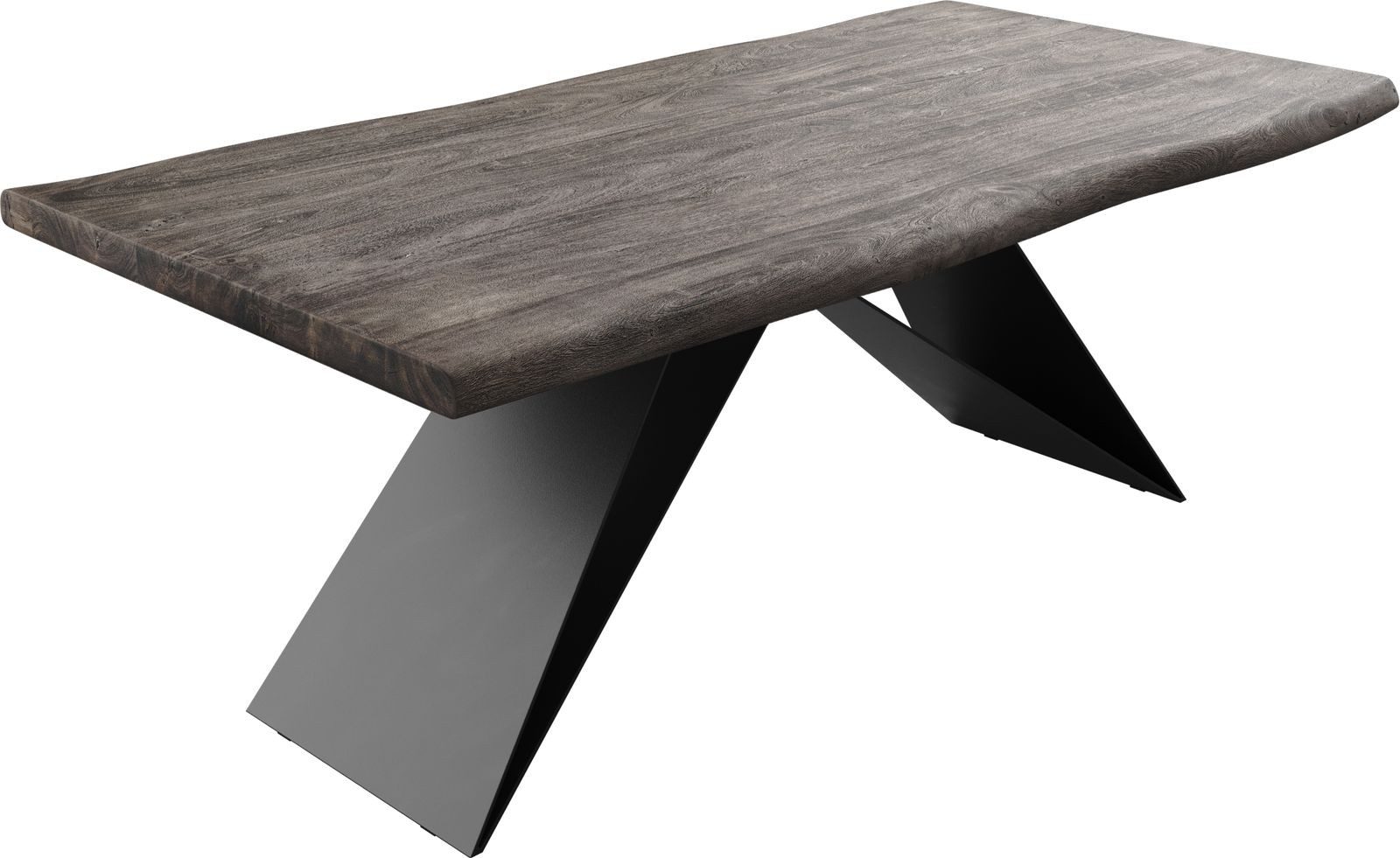 DELIFE Esstisch Edge, Akazie Platin 200x100 günstig online kaufen