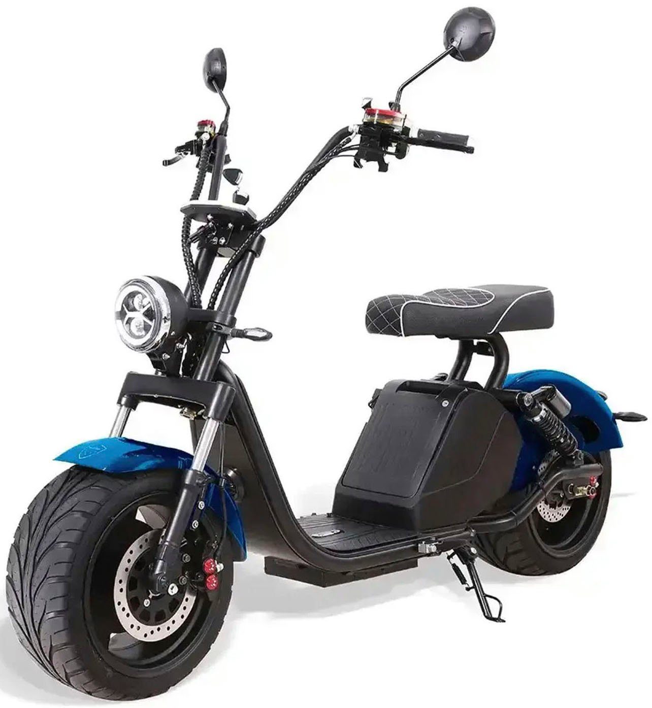 SXT Scooters E-Motorroller Chopper S PRO, 45 km/h blau glänzend