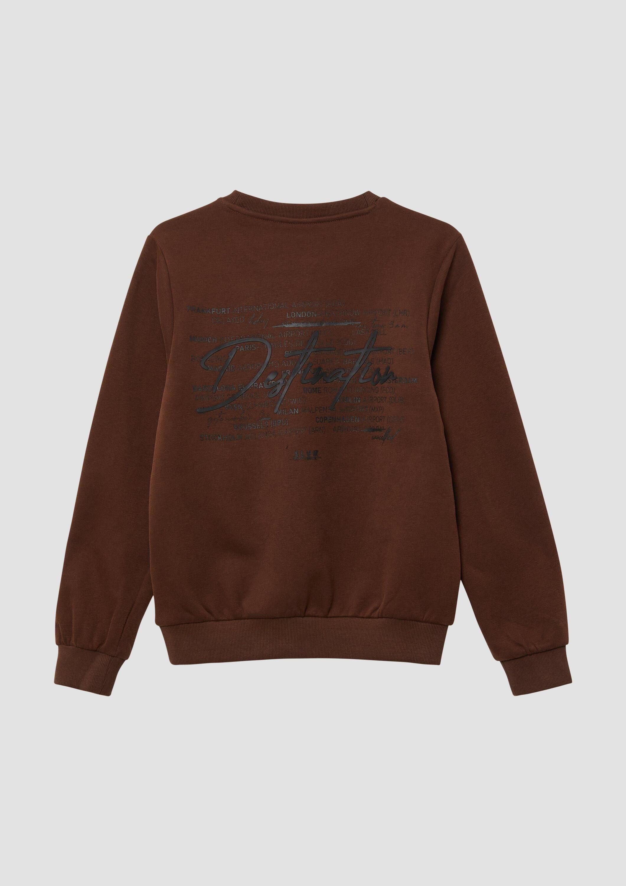 s.Oliver Sweatshirt Sweatshirt Kuscheliges Sweatshirt mit Rücken- und Front günstig online kaufen