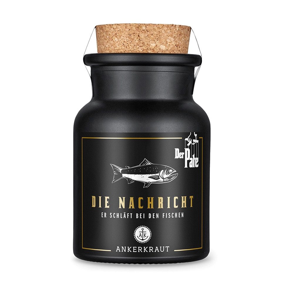 Ankerkraut Gewürz Die Nachricht (Der Pate), 70g im Korkenglas, Ankerkraut Mischung würzender Zutaten für Fisch - Ankerkraut Lizenz