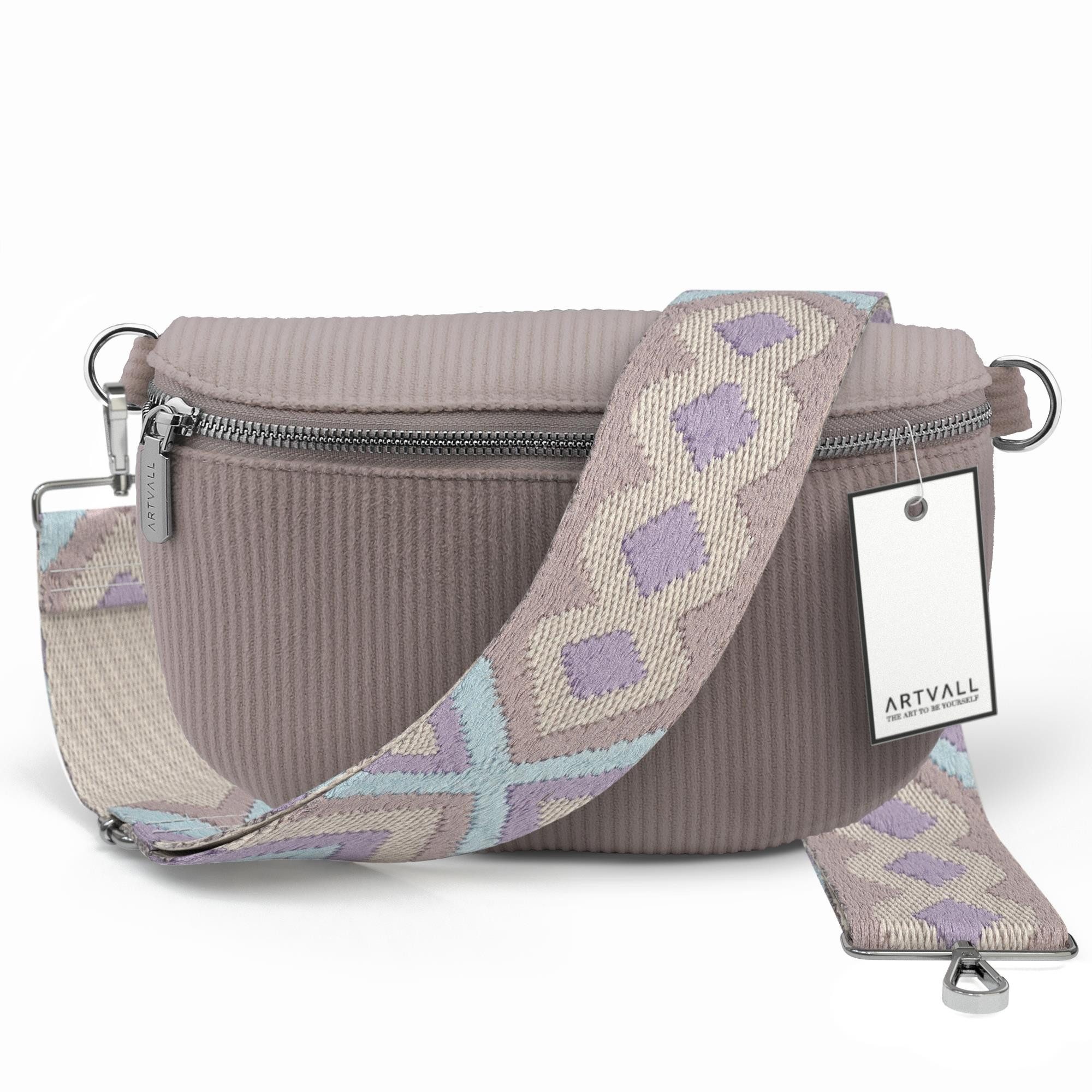 ARTVALL Umhängetasche Cord Handtasche Brusttasche Crossbody Bag Rosé (Tasch günstig online kaufen