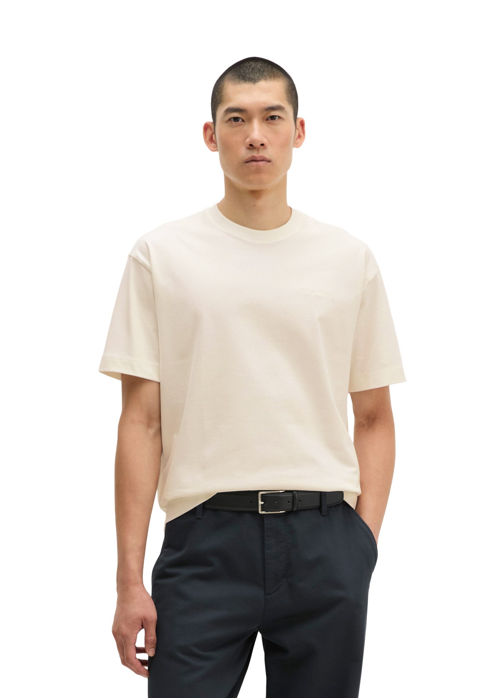 Marc O'Polo T-Shirt aus schwerem Bio-Baumwoll-Jersey