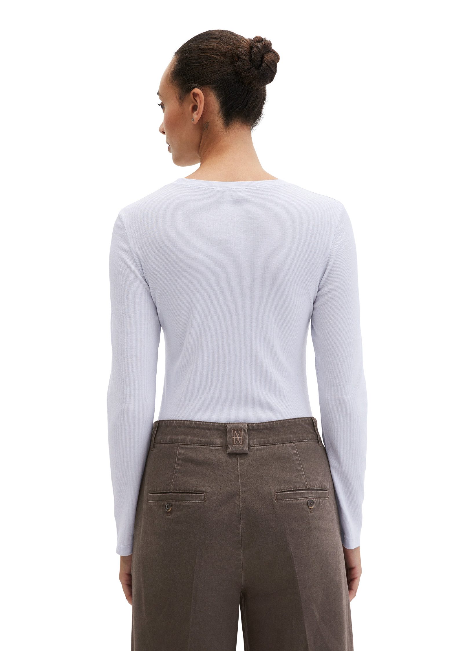 Marc O'Polo Langarmshirt aus Rippjersey – Bild 3 von 5