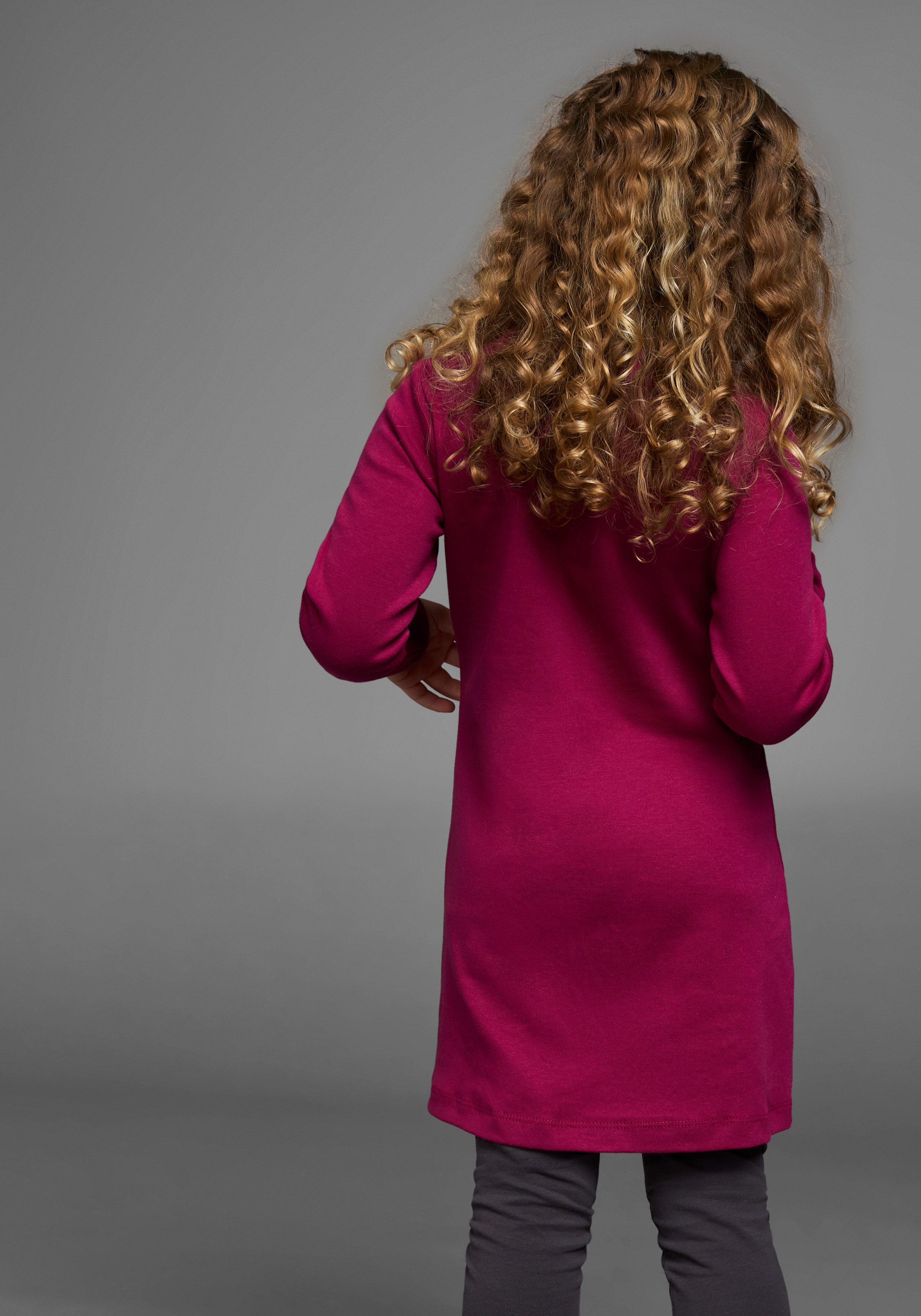 KIDSWORLD Langarmshirt PFERD Langarm, ausgestellter Schnitt, bedruckt, Rundhalsausschnitt