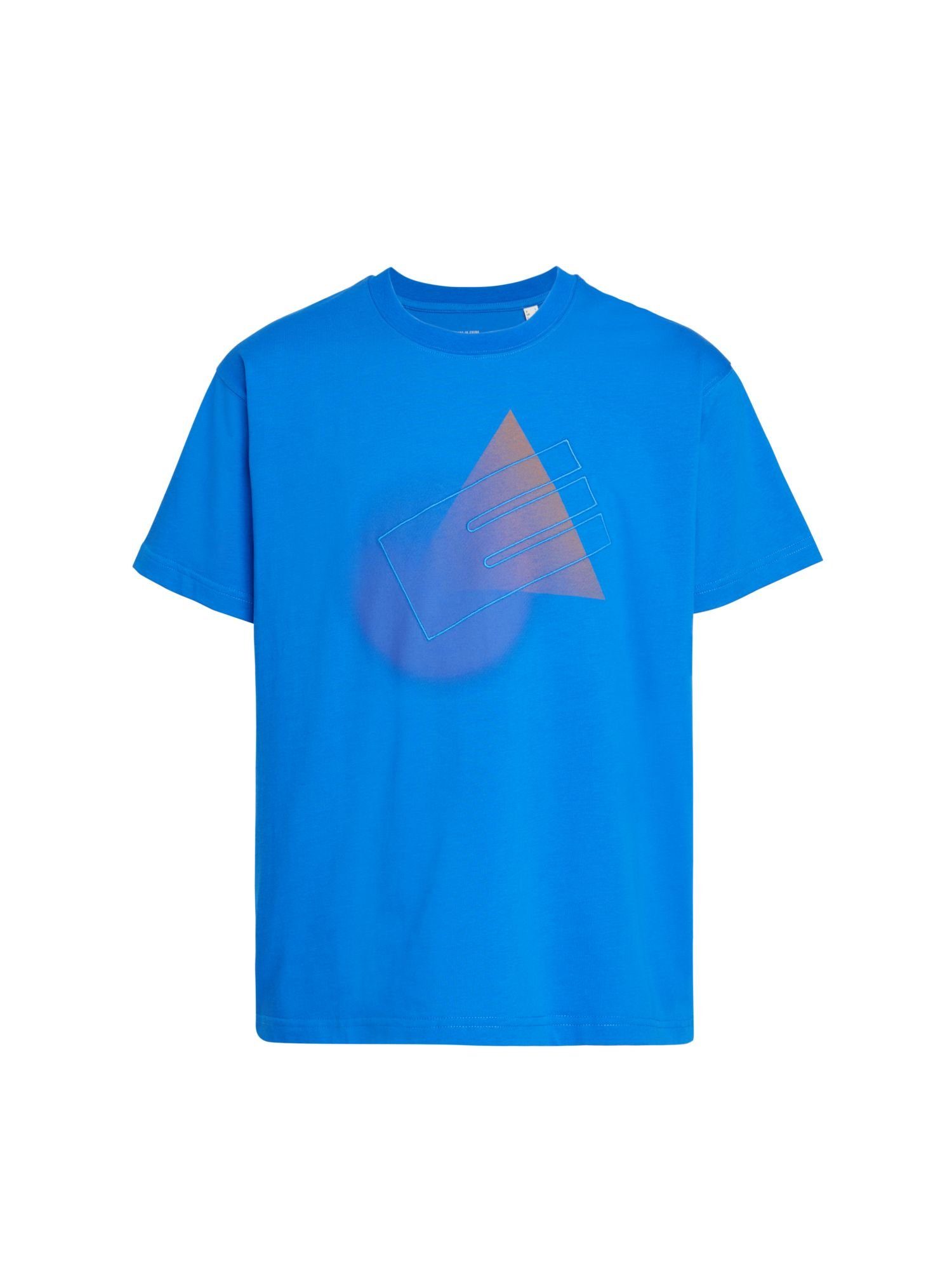 Esprit T-Shirt Graphic Reunion T-Shirt mit Rundhals und Print (1-tlg) BLUE