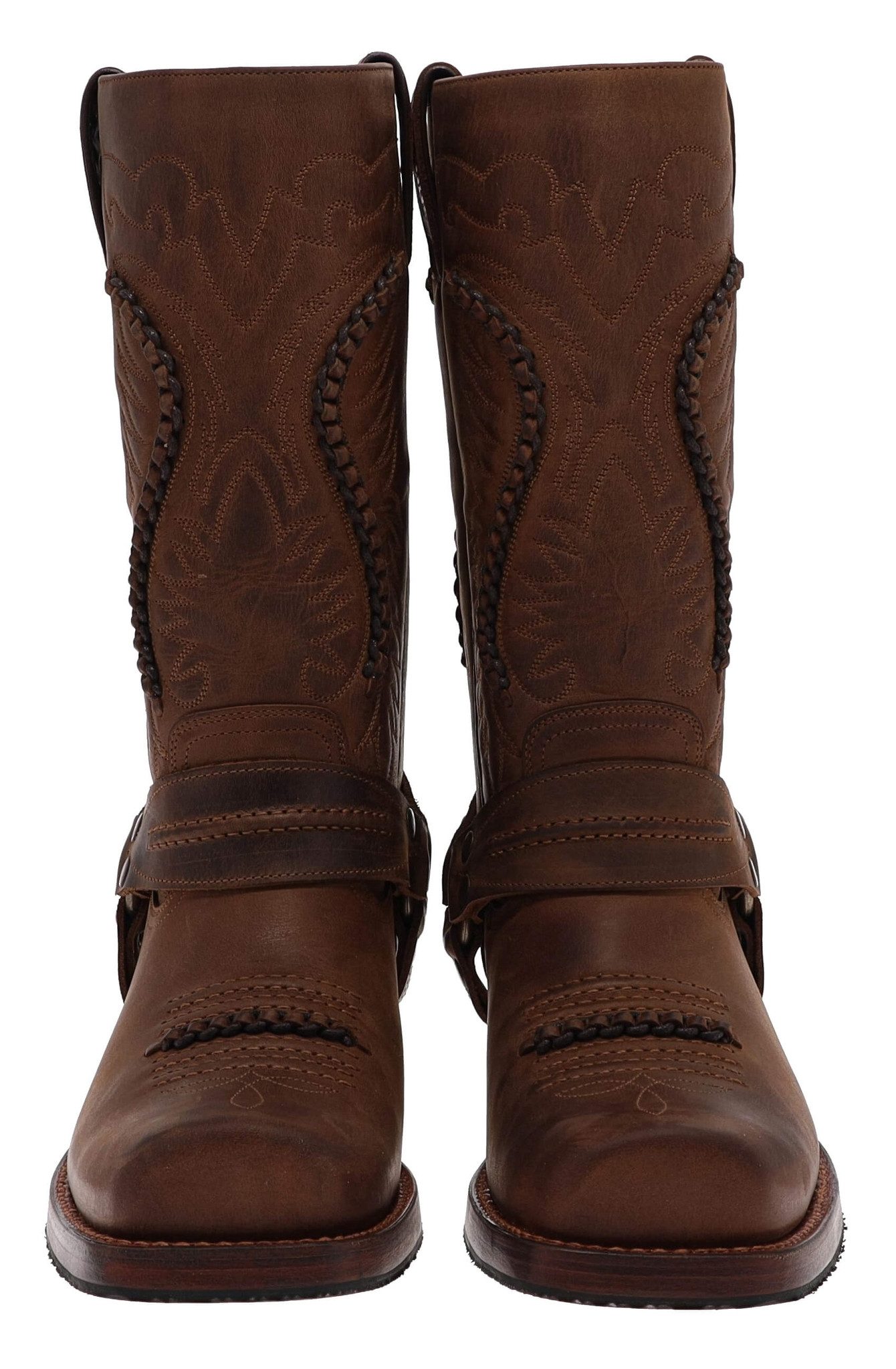 Mayura Boots MB002 Bikerstiefel Braun Bikerboots Rahmengenäht