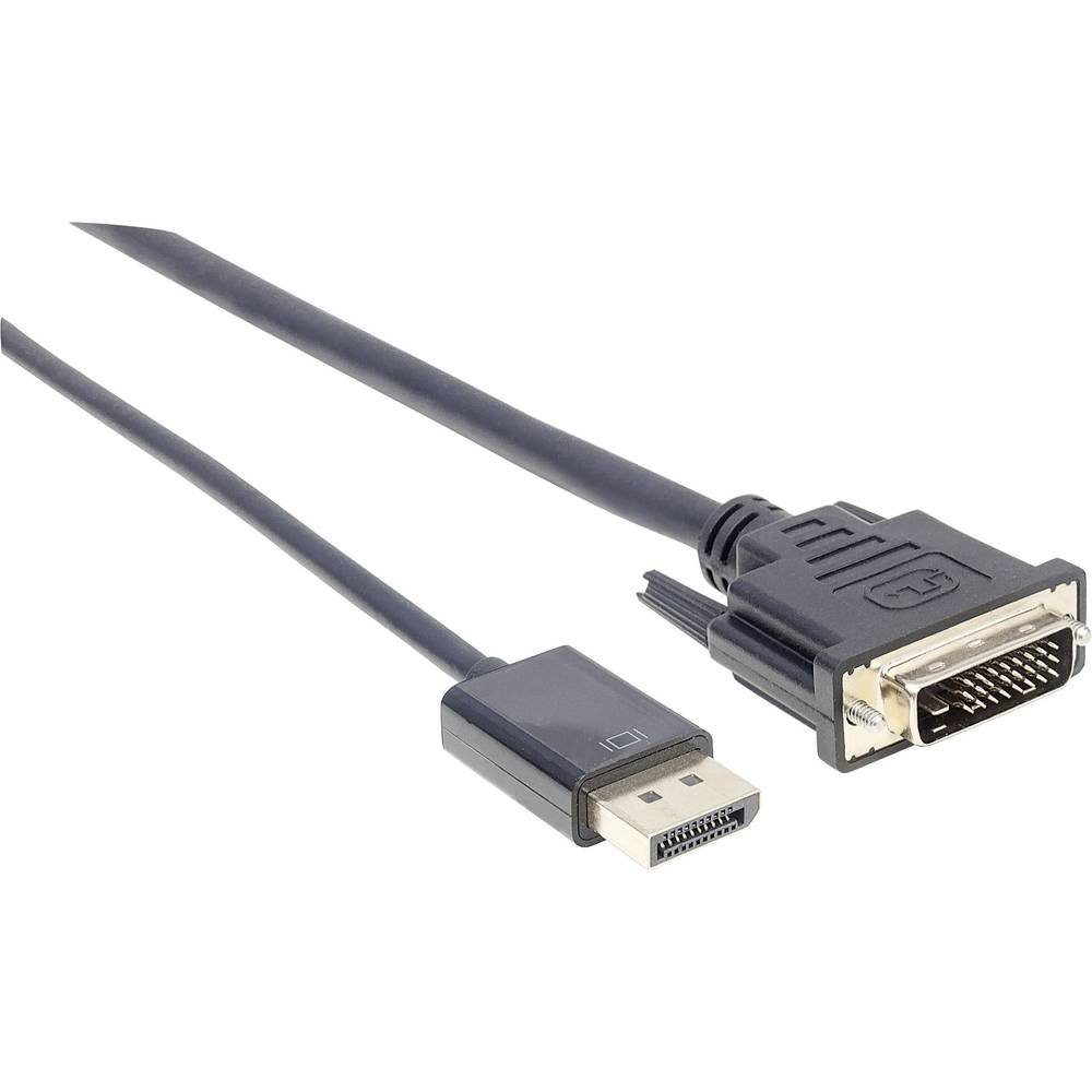 DisplayPort DVI-Kabel UL-zertifiziert 1.2a HDMI-Kabel, Folienschirm, auf DisplayPort (3.00 cm), MANHATTAN