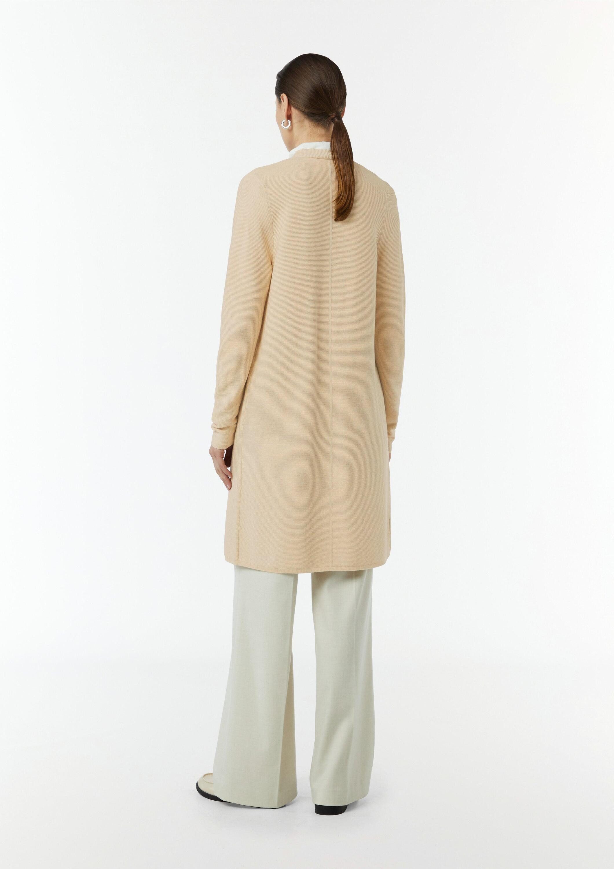 comma Cardigan Strickjacke Langer Cardigan mit Rippstruktur