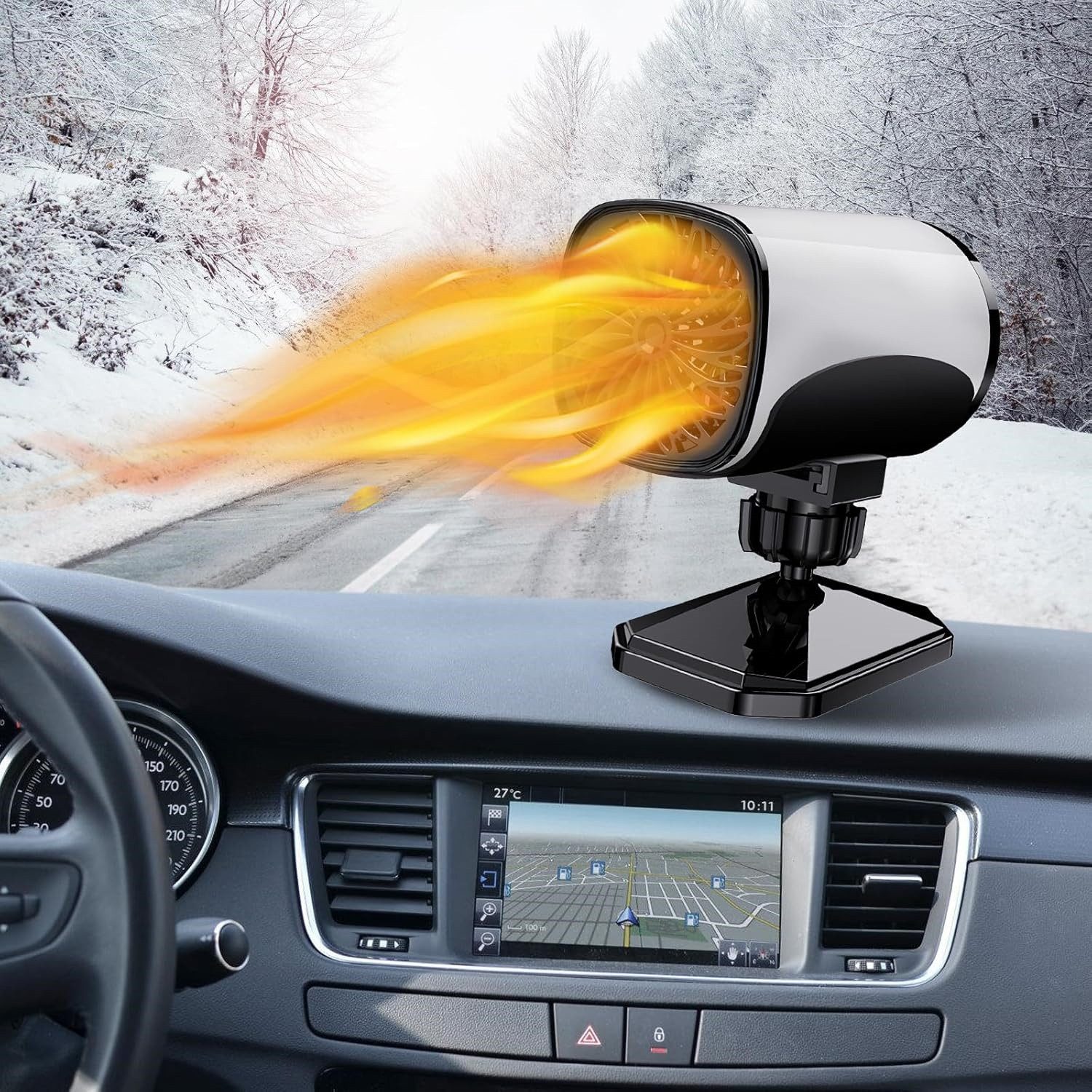 autolock Auto-Entfeuchter Tragbare Autoheizung, 2 in 1 schnelle Heizung Defrost Defogger