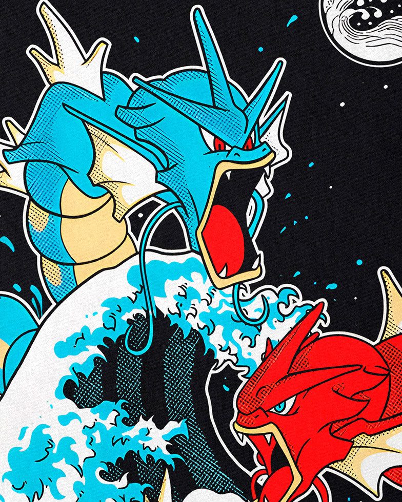 style3 T-Shirt Gyarados Wave amiibo planet go pokemon ball pikachu günstig online kaufen