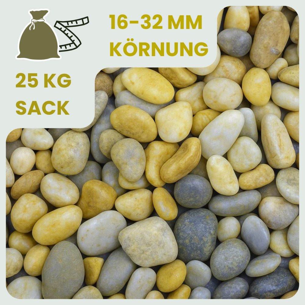 GarPet Kieselsteine Kieselsteine Garten 25kg Quarzkies Zierkies Buntkies Teichkies Quarz
