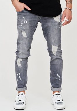behype Slim-fit-Jeans »SLY« mit Destroyed-Elementen