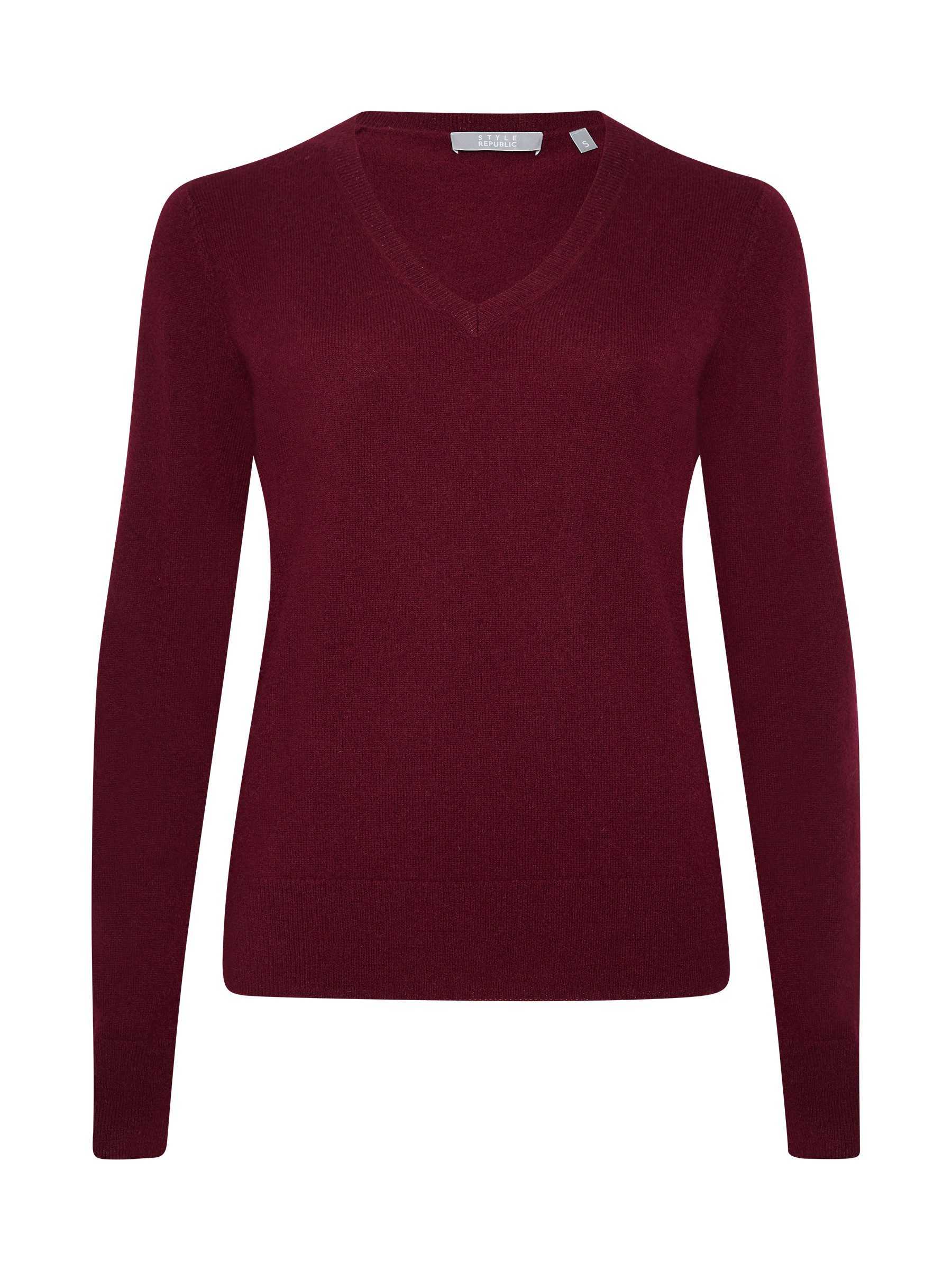 Style & Republic Kaschmirpullover Kaschmirpullover V-Neck Kaschmirpullover günstig online kaufen