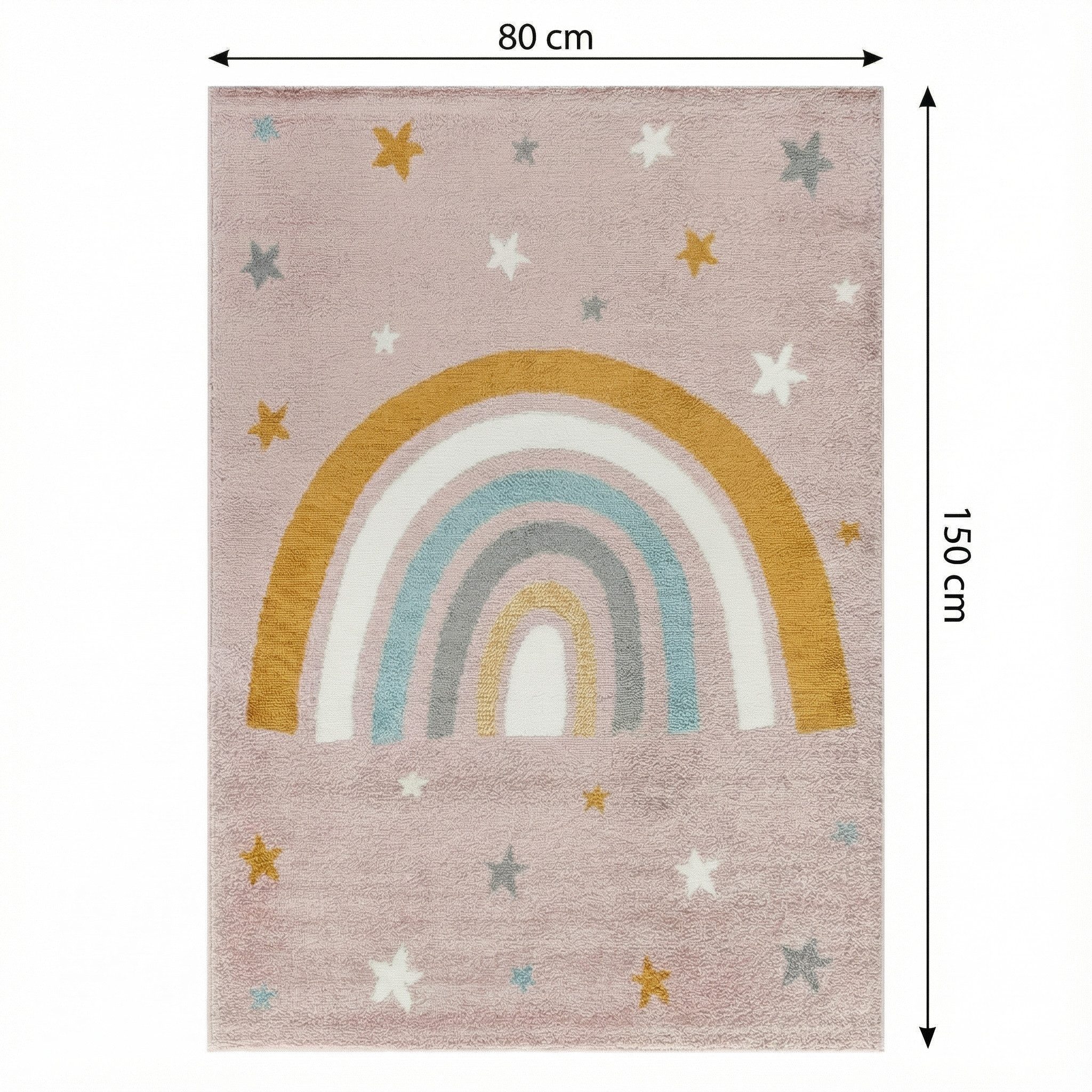 Jimri Kinderteppich DOT´S Teppiche für Kinderzimmer, Kinderzimmerteppich, Teppich, Läufer, Regenbogen. Reduzierter Preis € 34,99. Unverbindliche Preisempfehlung € 69,99