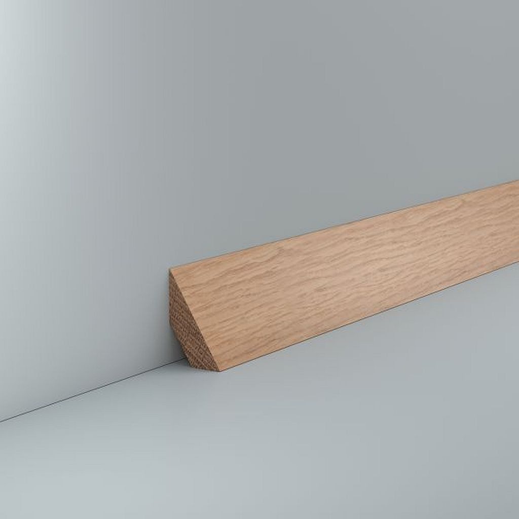 Südbrock Sockelleiste Deckenleiste Holz Eiche 25 x 40 Abschlussleiste Zierleiste, L: 240 cm, H: 4 cm, 1-St.