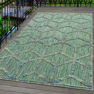 Outdoorteppich Skandinavisches Design, Carpettex, Läufer, Höhe: 10 mm, Outdoor Teppich Grün Skandinavisch Design für Küchen Balkon Terrasse