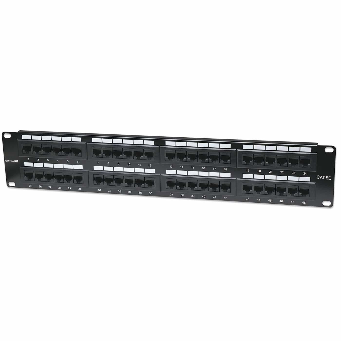 Kabelkanal Patchpanel INTELLINET CAT 5e 19" 48 Port [bk]
