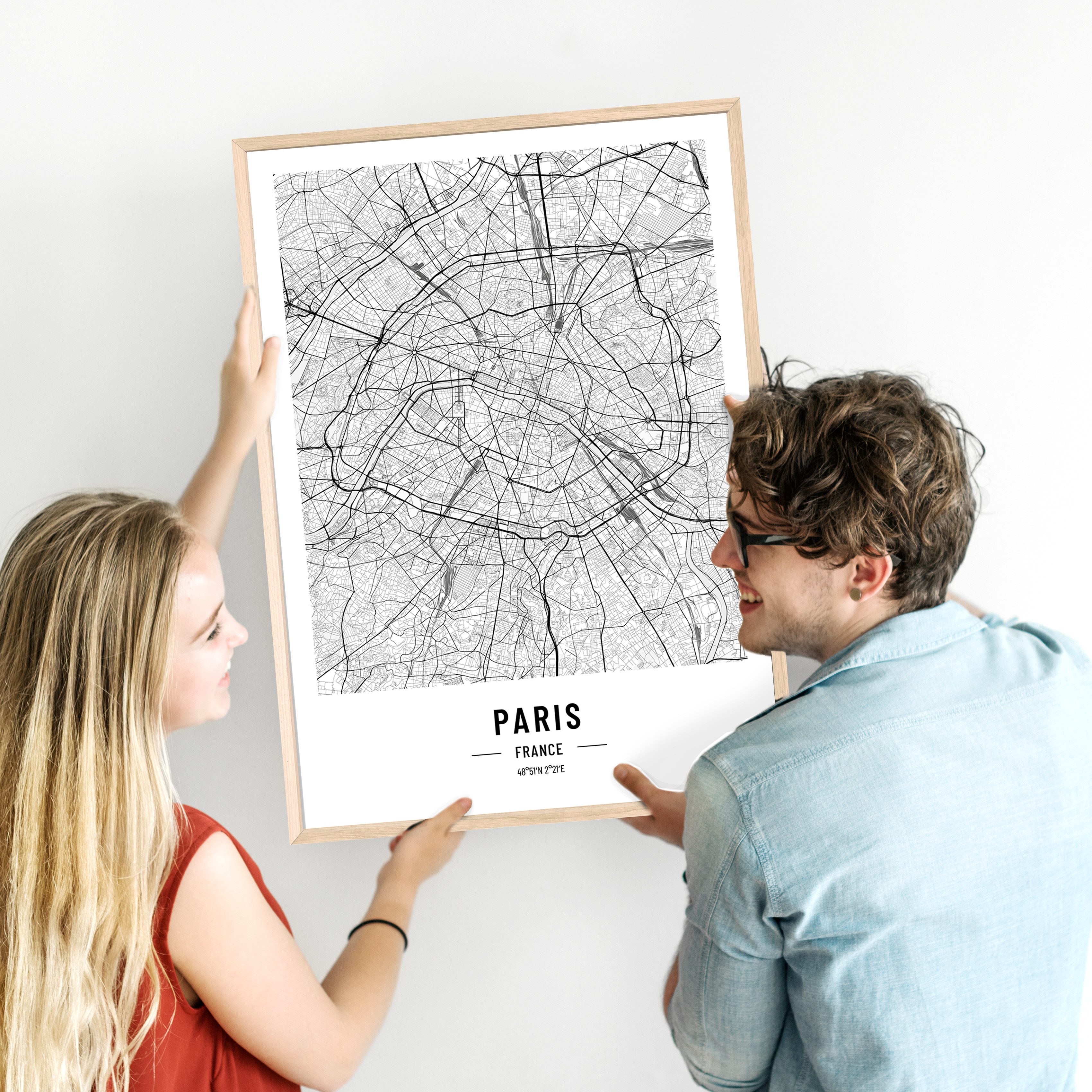 JUNOMI Poster Paris Stadtposter, elegantes Wohnzimmer günstig online kaufen