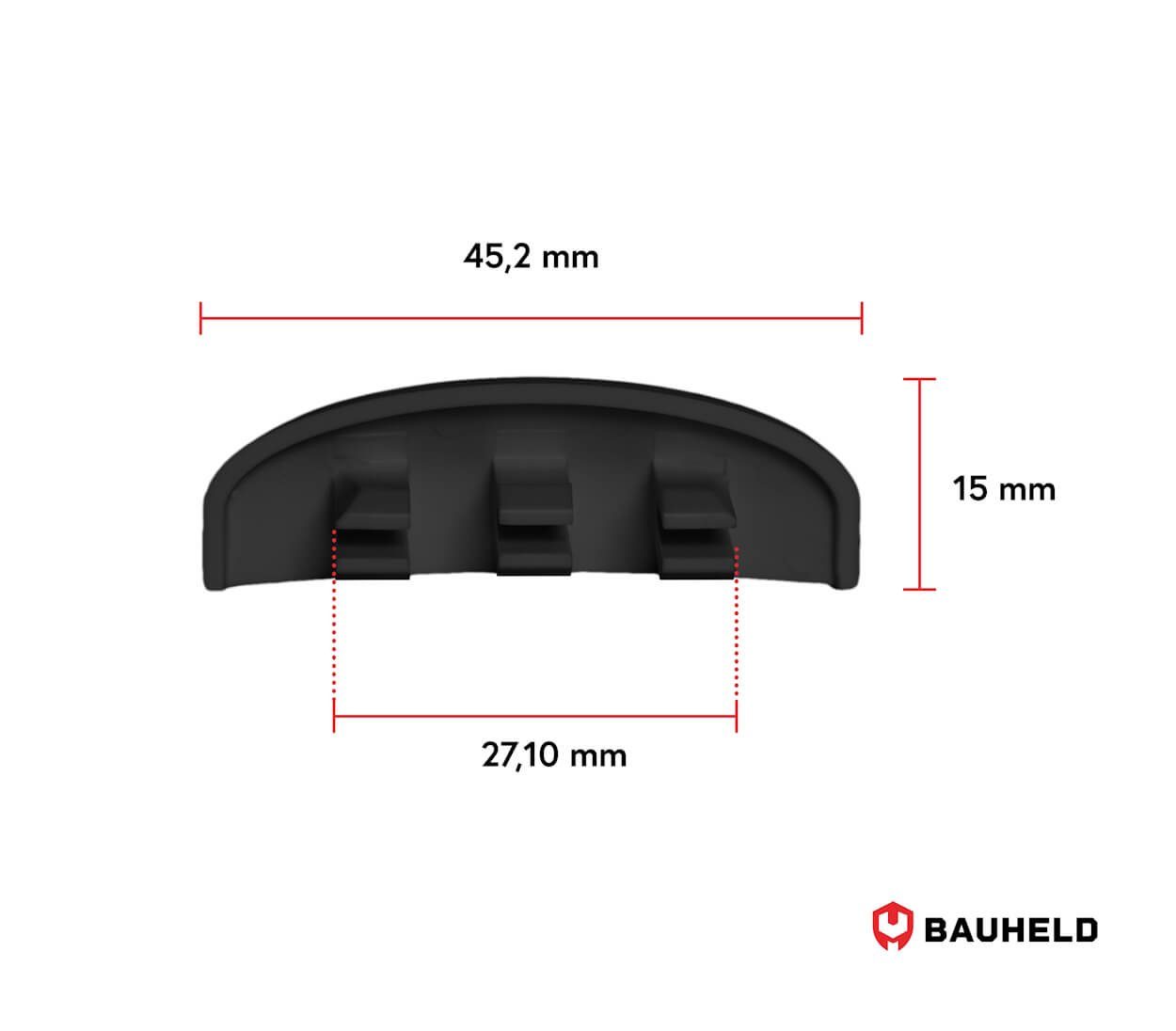 BAUHELD Abdeckkappe Wasserschlitzkappen, (25-30 & 30-35mm günstig online kaufen