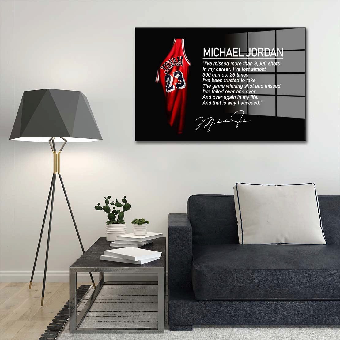 Artedinoi Acrylglasbild Basketball Motivation Acrylglas Wandbild Bild Wanddeko Wohnzimmer XL