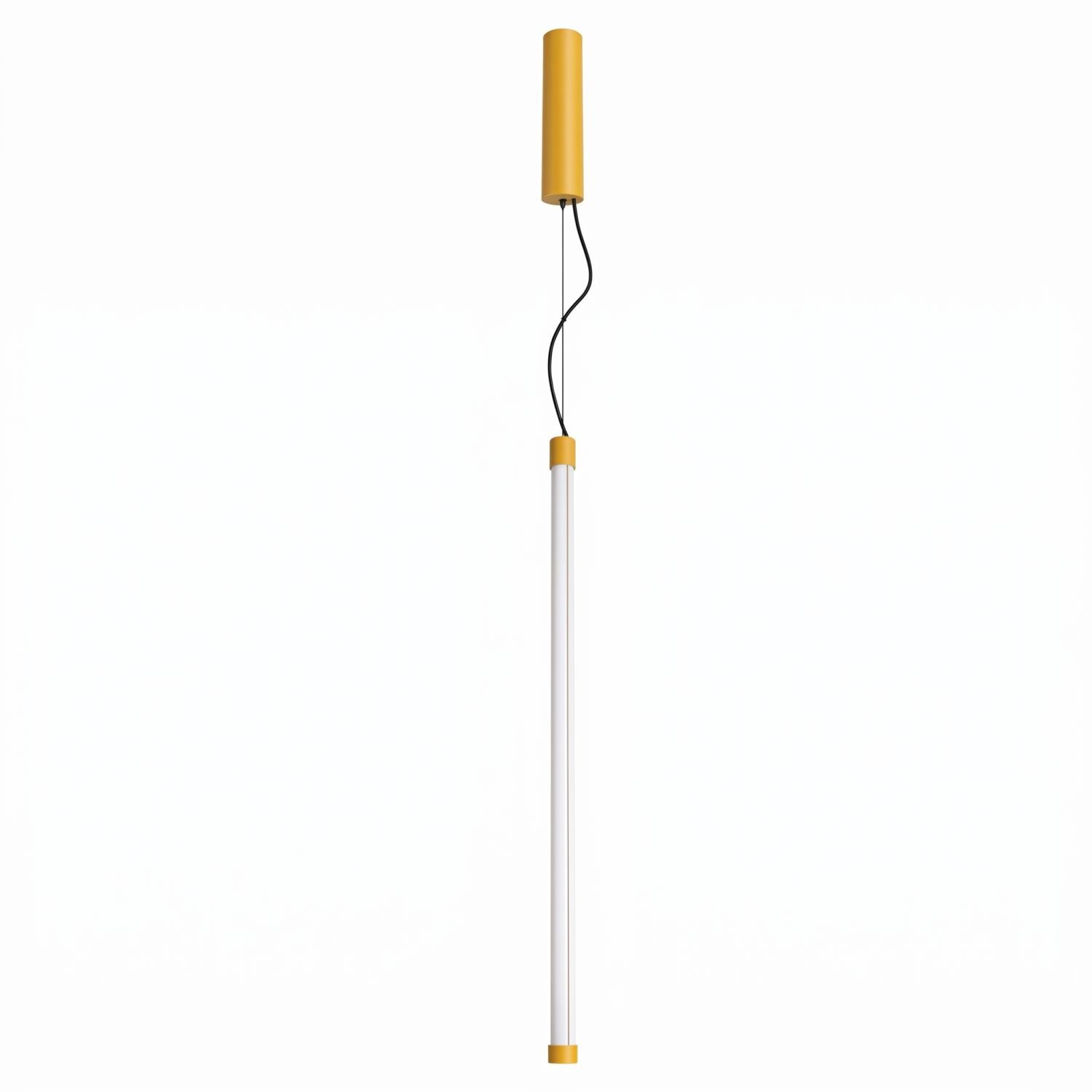 Licht-Erlebnisse Pendelleuchte ORSAY, LED fest integriert, Neutralweiß, LED dimmbar Metall H: max. 200 cm D: 3 cm rund Gelb 4000 K 2198 lm