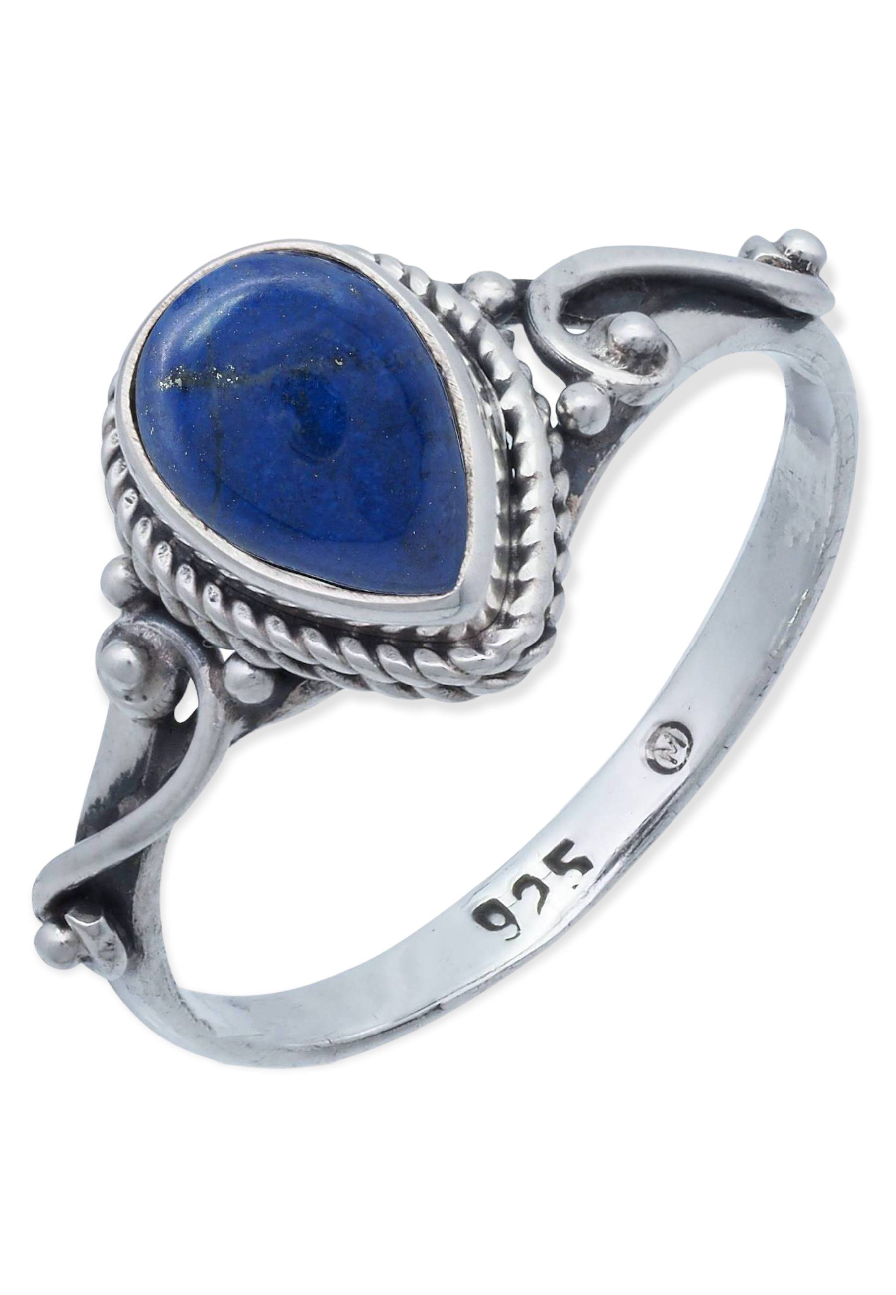 Lapis Lazuli mantraroma 925er Silber Silberring mit