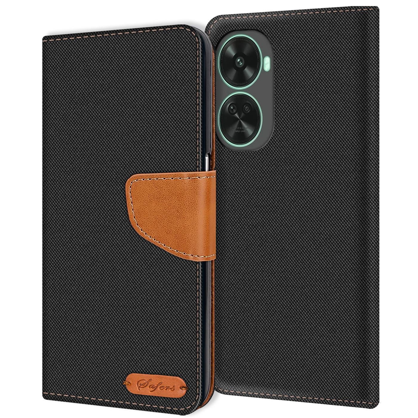 CoolGadget Handyhülle Denim Schutzhülle Flip Case für Huawei Nova 12 SE 6,67 Zoll, Book Cover Handy Tasche Hülle für Huawei Nova 12 SE Klapphülle