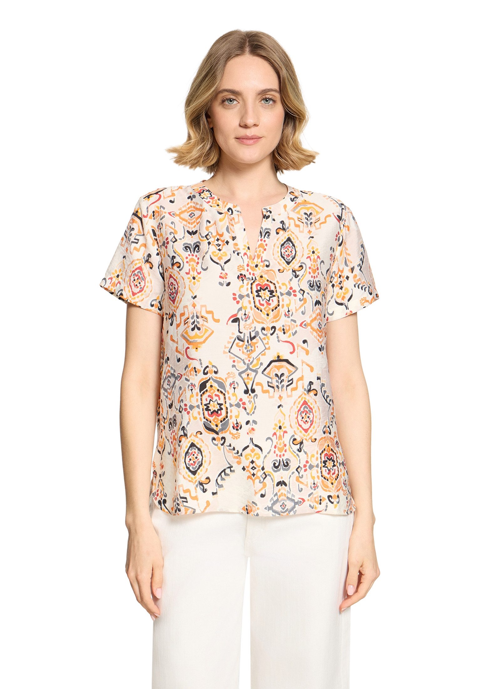 Betty&Co Kurzarmbluse Bluse Kurz 1/2 Arm
