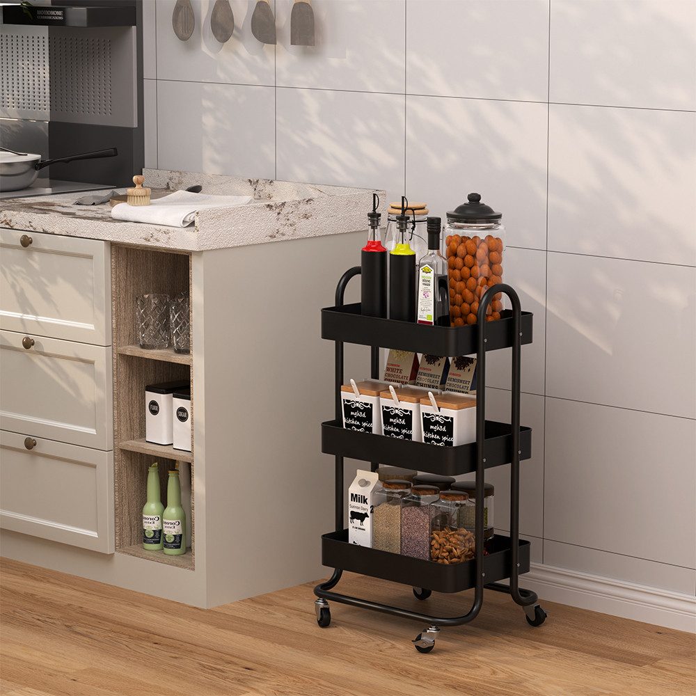 Vicco Barschrank Tron, Schwarz, 45.9 x 78.7 cm