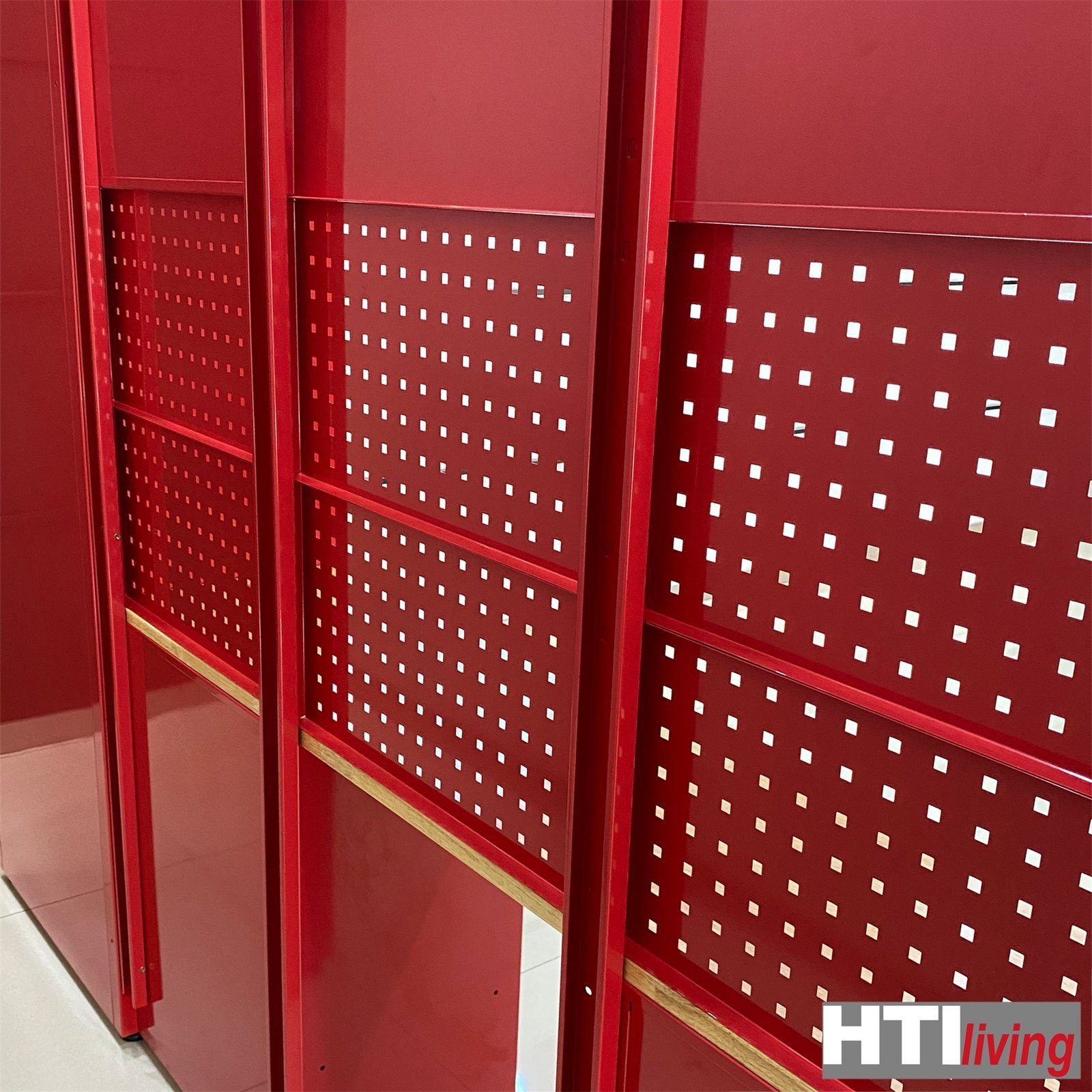 6-St) Rot (Set, Lochwand Werkzeugwand Werkzeugschrank HTI-Living Schranksystem Havel Werkstattwand