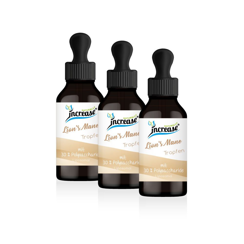 increase NATURALLY Nimm 3, zahl 2 Liposomales Lion's Mane 5000mg pro Tag Tropfen, 180 ml