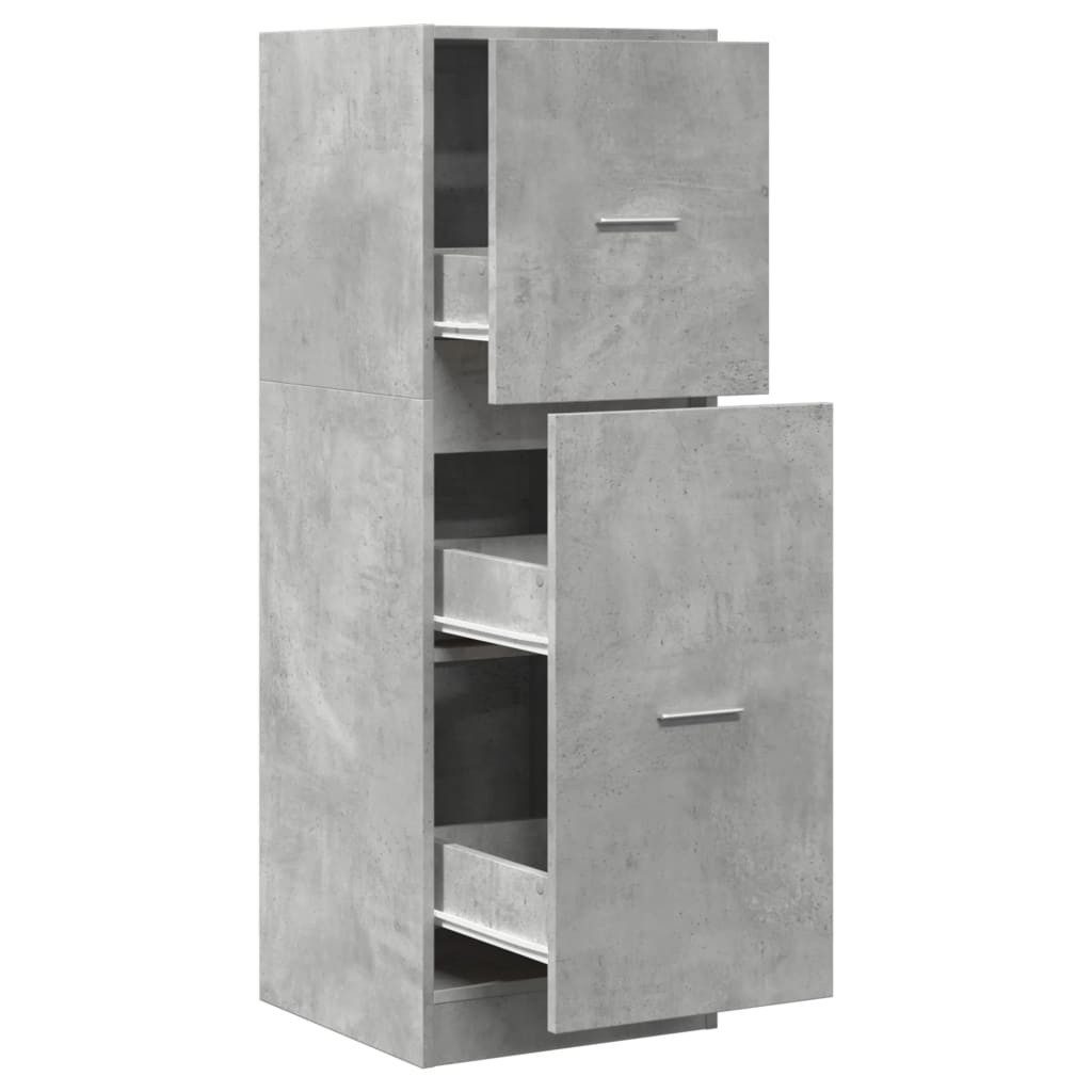 vidaXL Apothekerschrank 40 x 41 x 118 cm Küchenschrank Apothekerschrank Betongrau 40x41x118 cm
