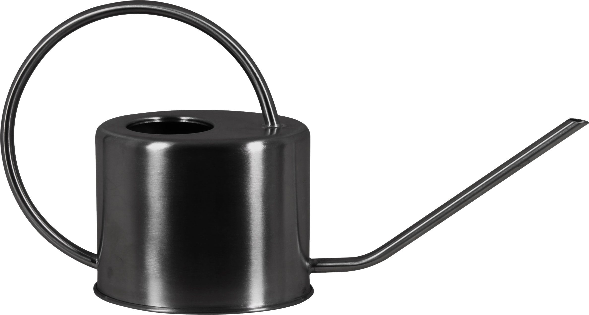 tegawo Gießkanne Edelstahl silber matt lackiert, oval, 1 Liter