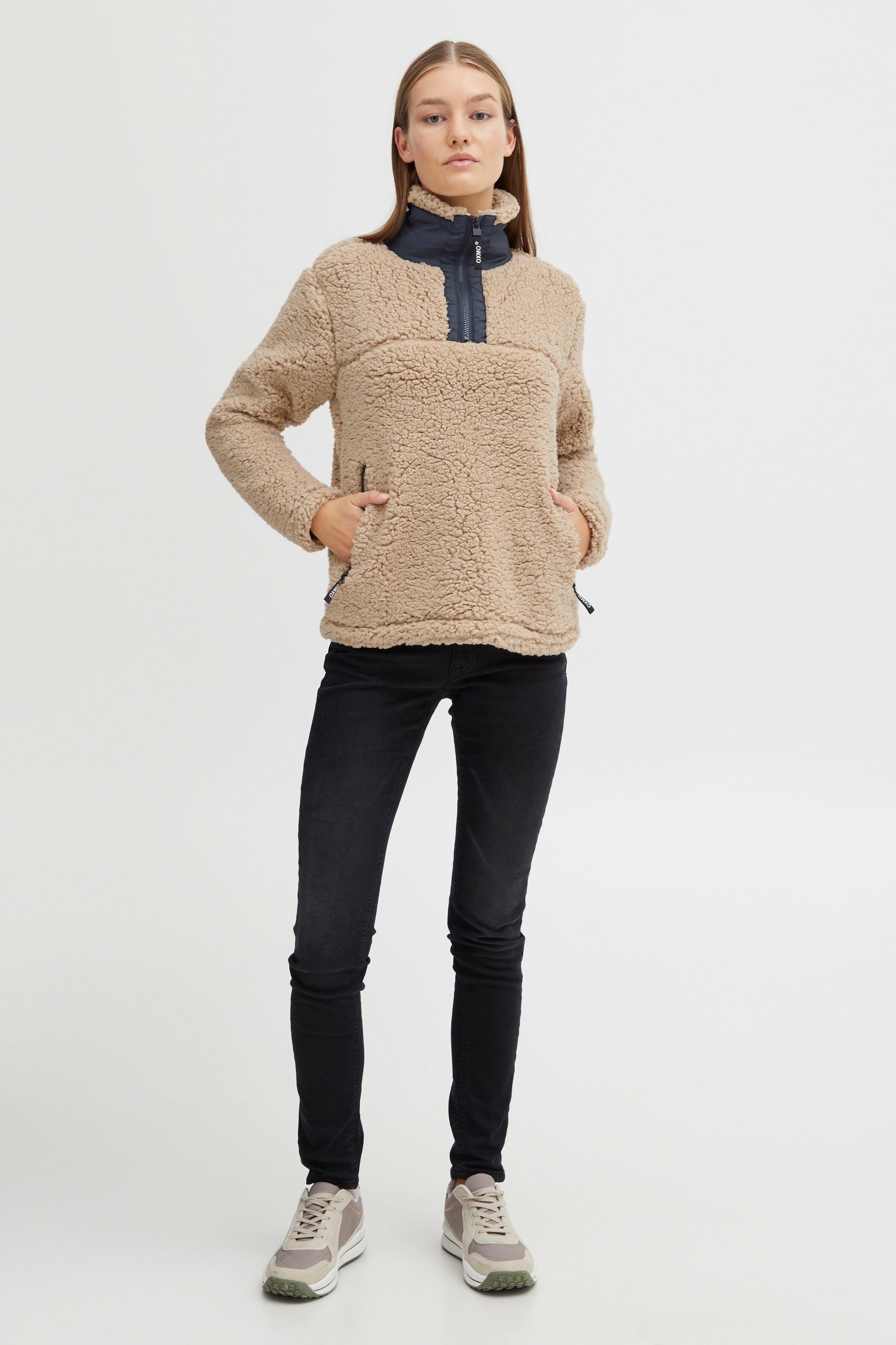 OXMO Troyer OXElina Teddypullover mit Stehkragen günstig online kaufen