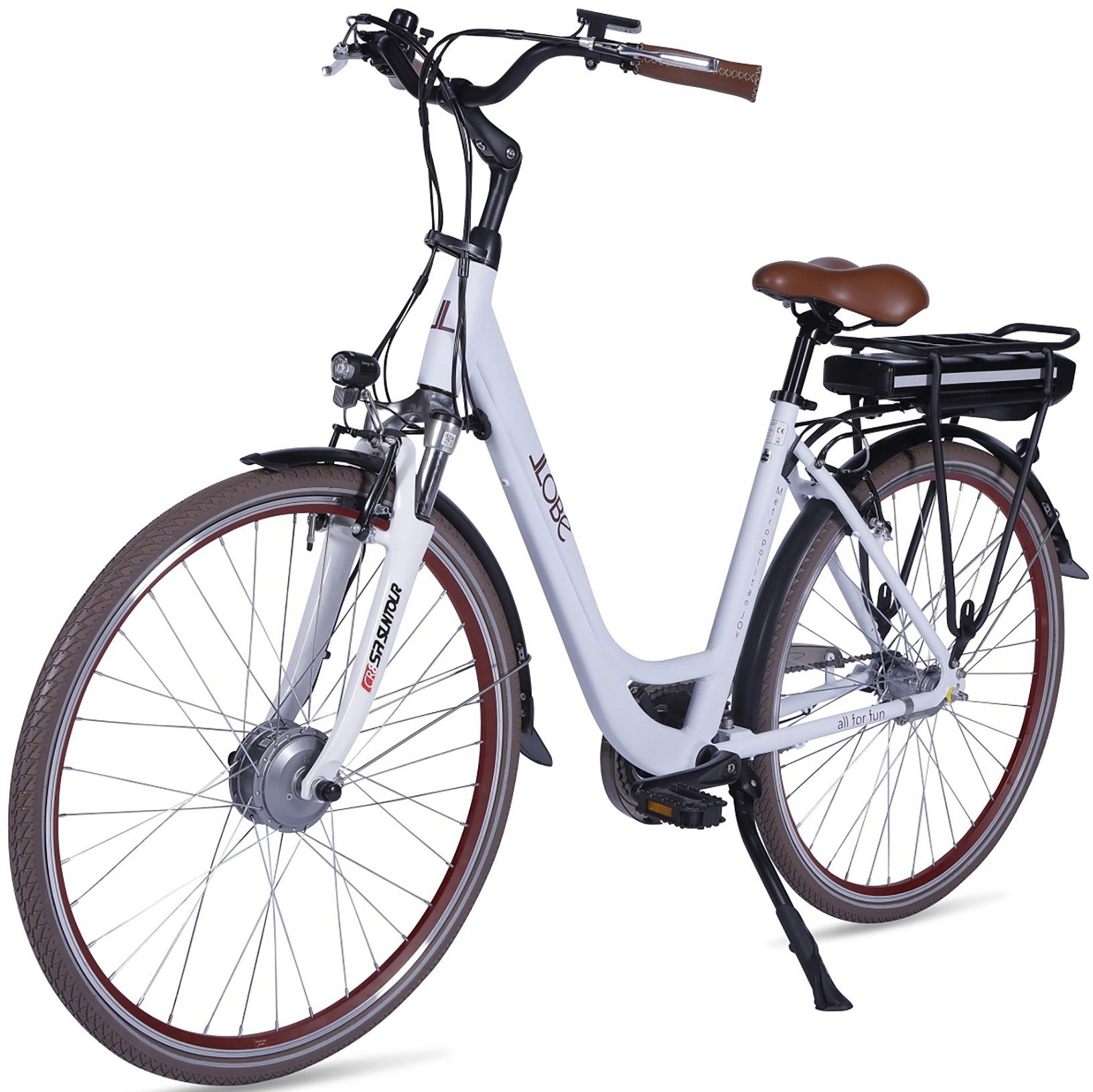 LLobe E-Bike Metropolitan JOY 7 Frontmotor, Wh 8Ah, Shimano, Akku 2.0, 288 Nabenschaltung, Gang