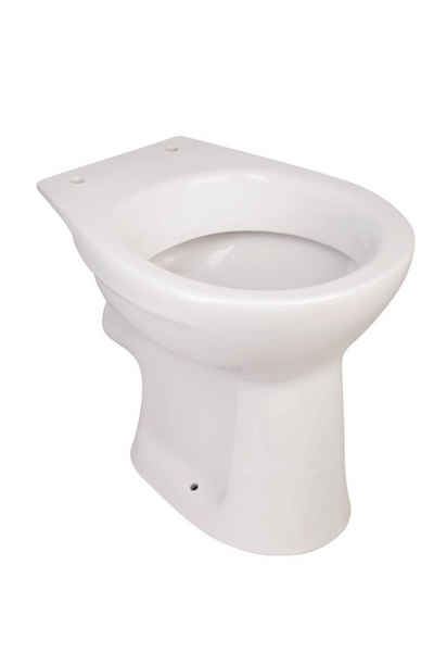 Calmwaters Flachspül-WC, Bodenstehend, Abgang Waagerecht, Stand-WC, Weiß, Flachspüler