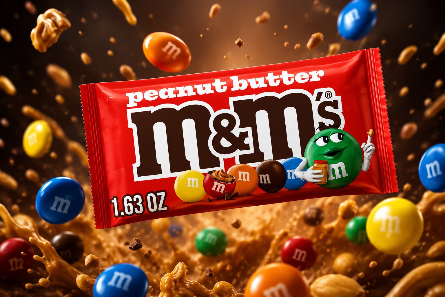 M&M's Schokolade M&M’s Peanut Butter Schokolinsen mit Erdnussbutter 46,2 g