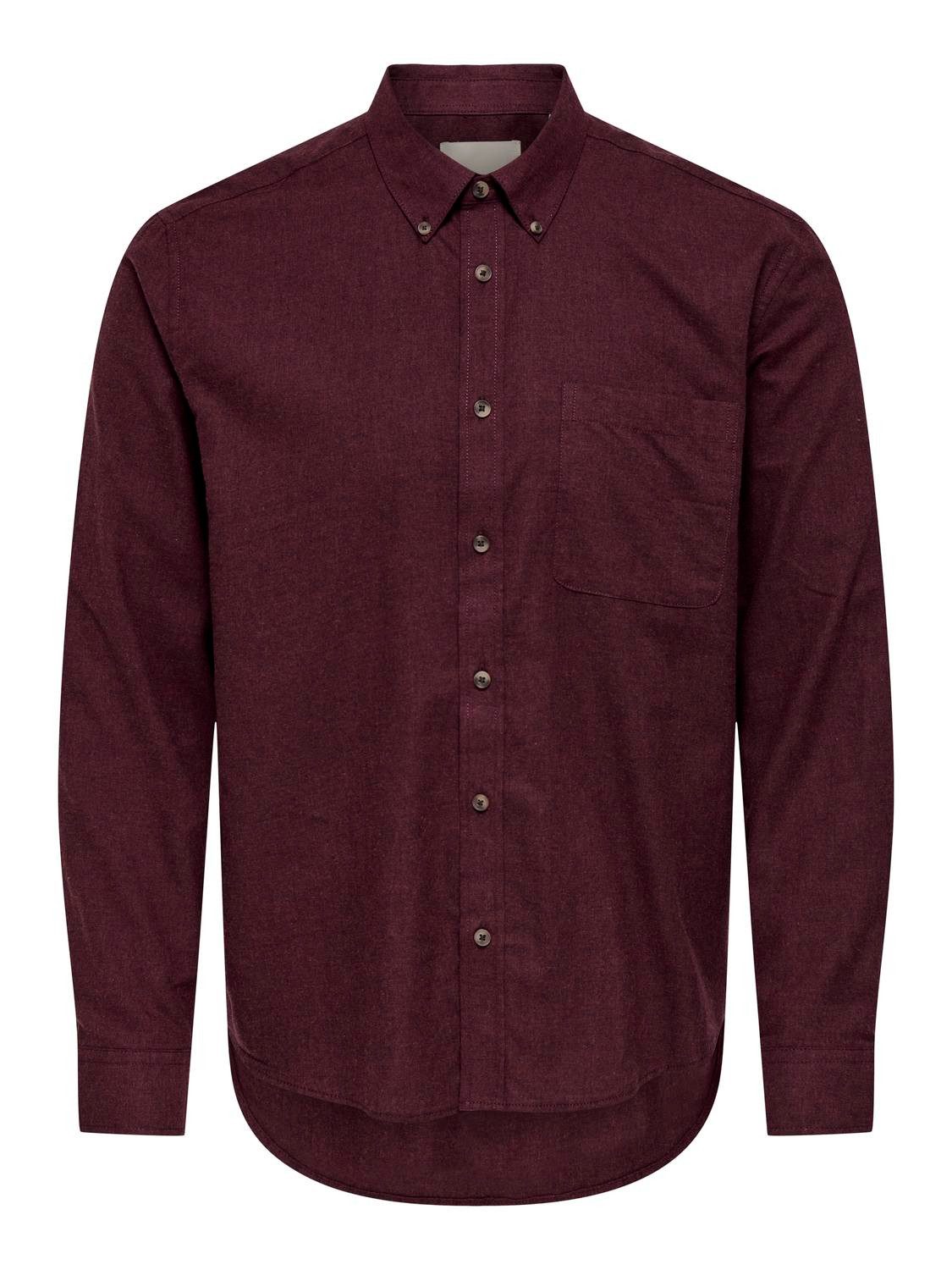 ONLY & SONS Langarmhemd ONSJUPITER REG FIT LS SHIRT NOOS mit Button Down Kr günstig online kaufen