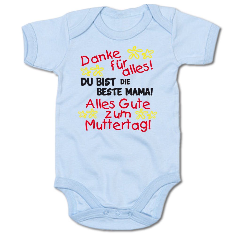 Kurzarmbody Danke für alles! Du bist die beste Mama! Alles Gute zum Muttertag!