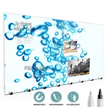 Primedeco Garderobenpaneel Magnetwand und Memoboard aus Glas Kleine Wasserblasen