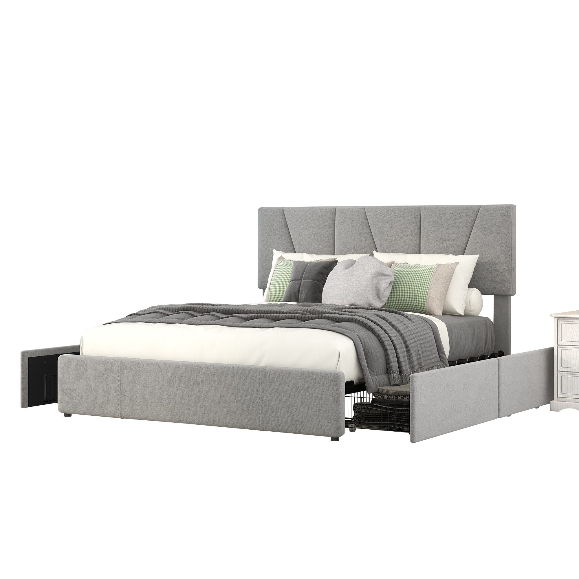 REDOM Bett Doppelbett Gästebett Gepolsterte Betten günstig online kaufen