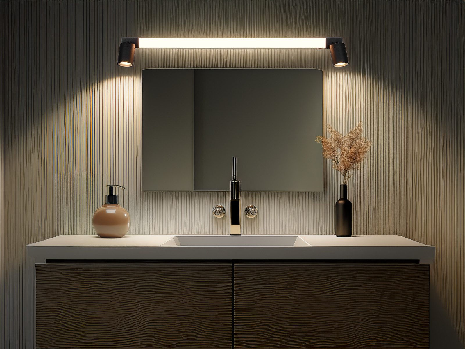 TRIO Leuchten LED Spiegelleuchte, Memoryfunktion, LED fest integriert, LED günstig online kaufen