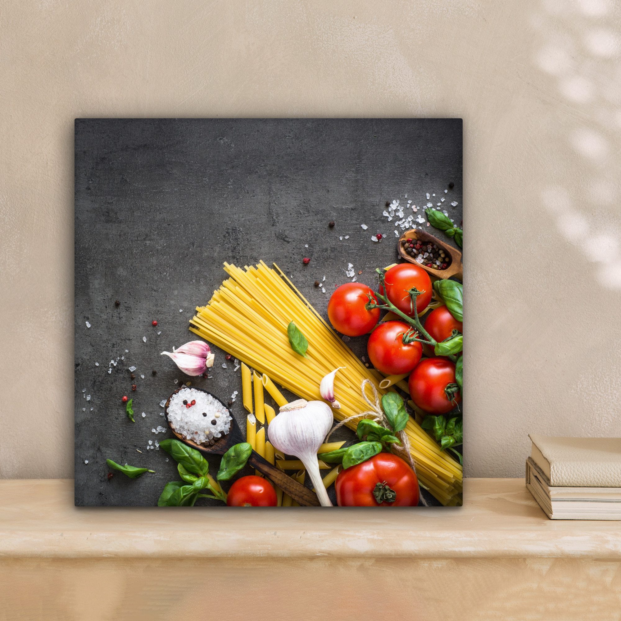 OneMillionCanvasses® Leinwandbild Nudeln - Kräuter - günstig online kaufen