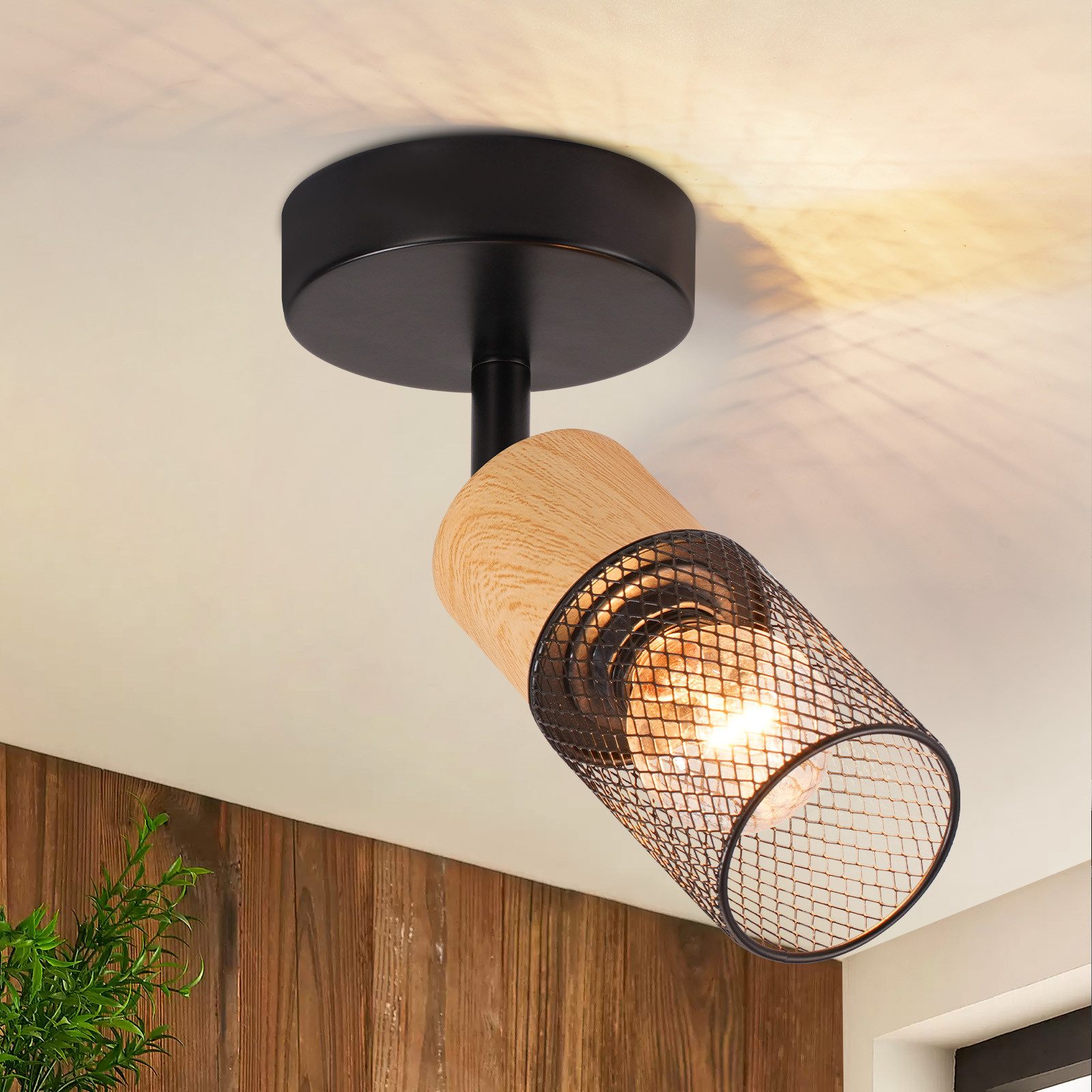 ZMH Deckenstrahler 1 Flammig 350°Schwenkbar E14 günstig online kaufen