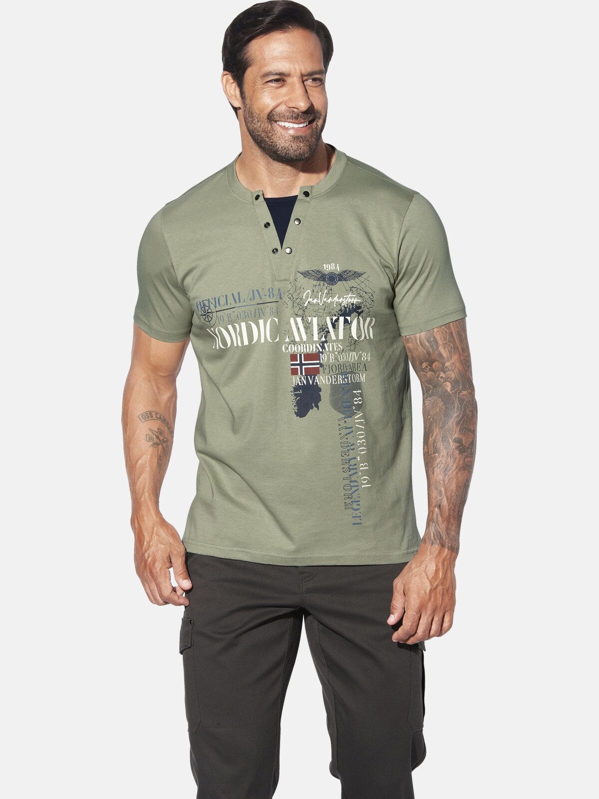 Jan Vanderstorm T-Shirt ULJAS mit nordischen günstig online kaufen