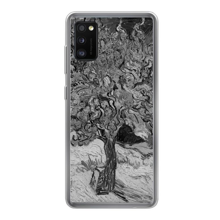 MuchoWow Handyhülle Der Maulbeerbaum - Vincent van Gogh - Schwarz und weiß Handyhülle Samsung Galaxy A41 Smartphone-Bumper Print Handy